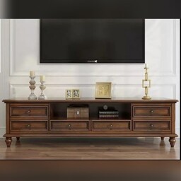 میز تلویزیون نئوکلاسیک با قابلیت تغییر رنگ و ابعاد (200.55.40)