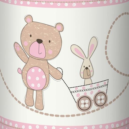 آباژور رومیزی کودک Mommy طرح خرس و خرگوش کد 9580