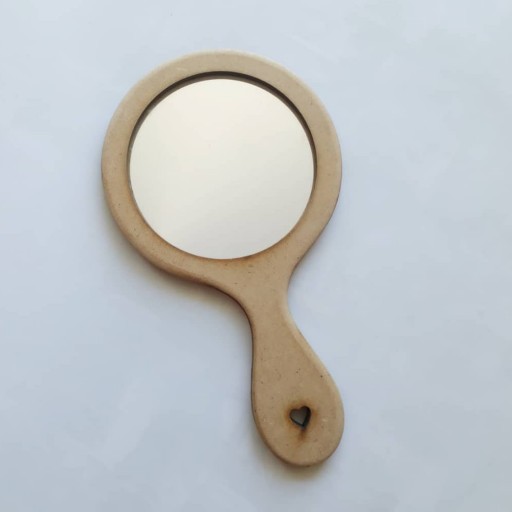 آینه دستی کوچک چوبی