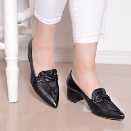 کفش مجلسی با رویه ترکیب پتینه اصل  پاشنه 3سانت جنس چرم صنعتی عالی قالب استاندارد سایزبندی 36تا41