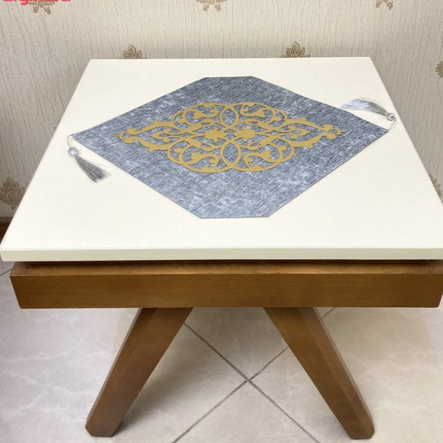 رومیزی مخمل چرم سه تکه مدل رومی جدید در شش رنگ مختلف 