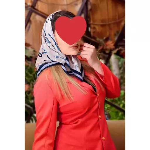 مینی اسکارف دخترانه قواره 70  دور دوخت نخی mini scarf