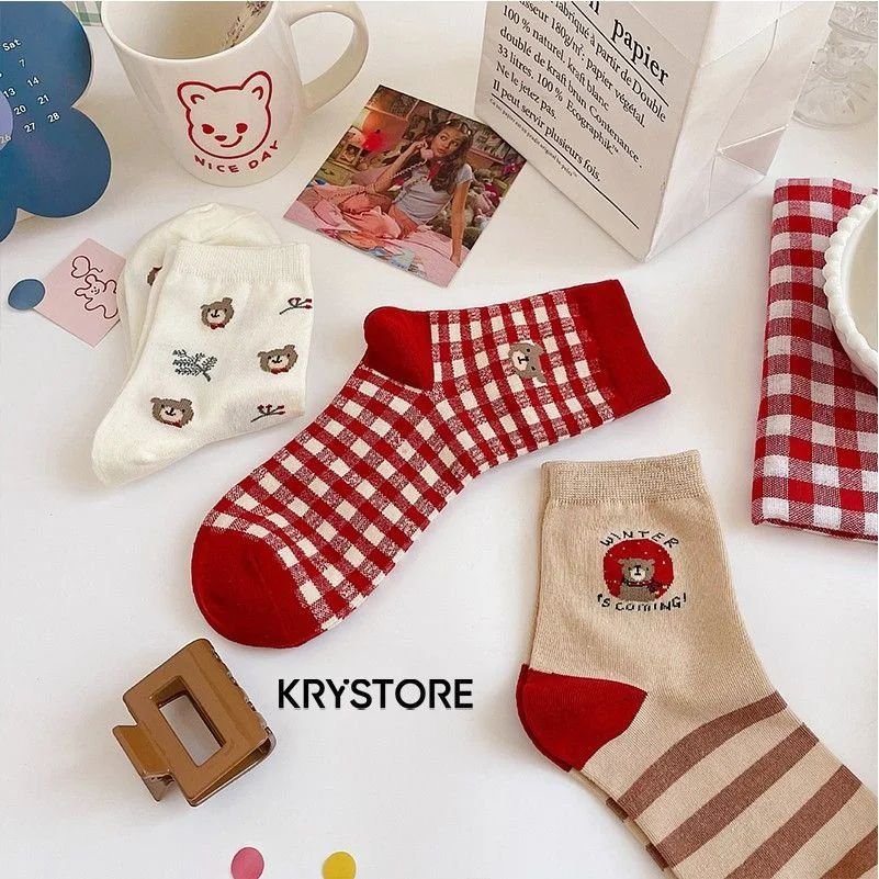 جوراب طرح خرسی j124 