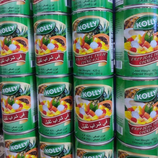 کمپوت مخلوط چند میوه 425 گرمی Kolly کولی اورجینال تایلند(انقضا یک ماه)