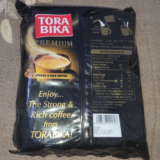 کافی میکس پرمیوم 3in1 تورابیکا premium Torabika اورجینال تاریخ بالا