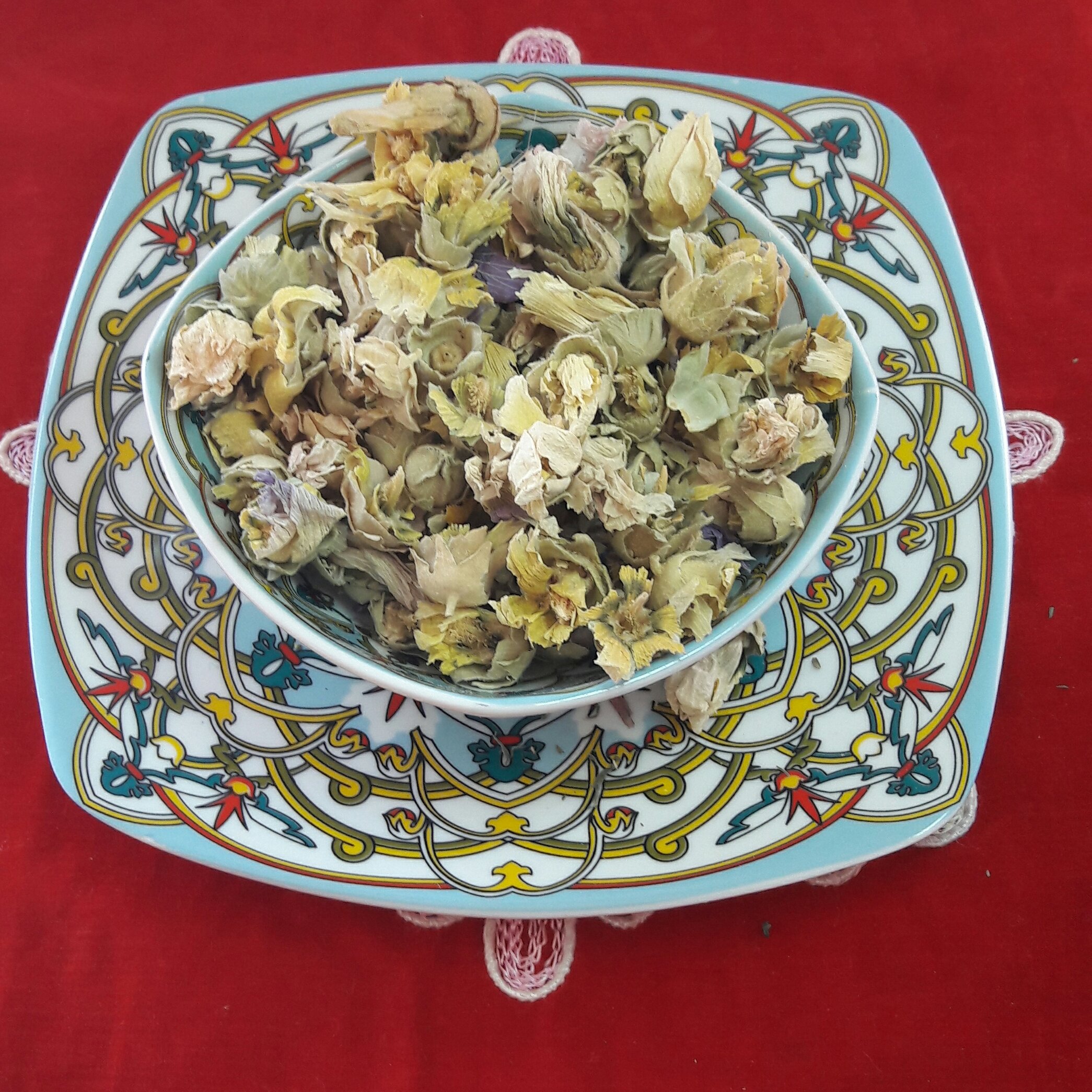 گل خطمی سفید خشک 100 گرمی