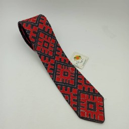 کراوات سوزن دوزی RS04 02مردانه دوخت فنوجی رنگ قرمز غرفه ملک خورشید              