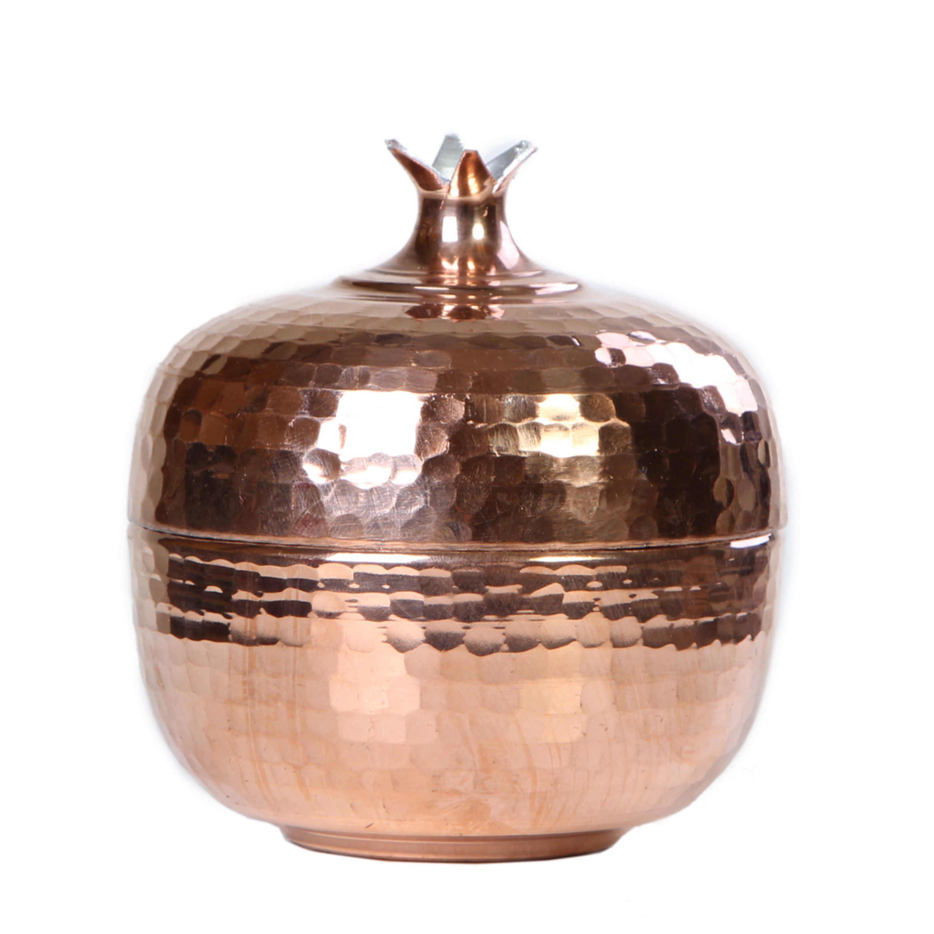 قندان مسی طرح انار کد 3-zh05  چکشی