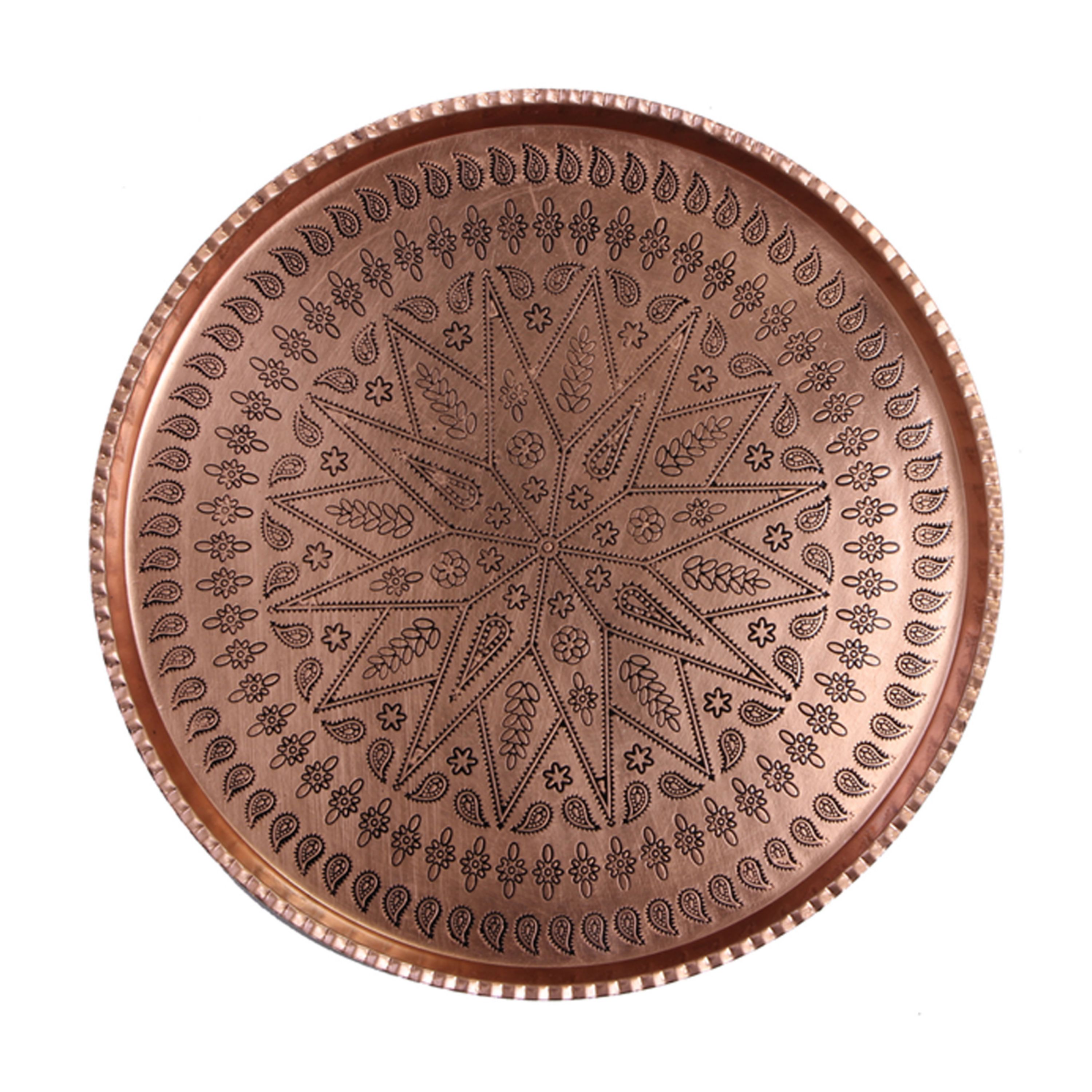 سینی مسی حکاکی شده سایز 7 کد zh30