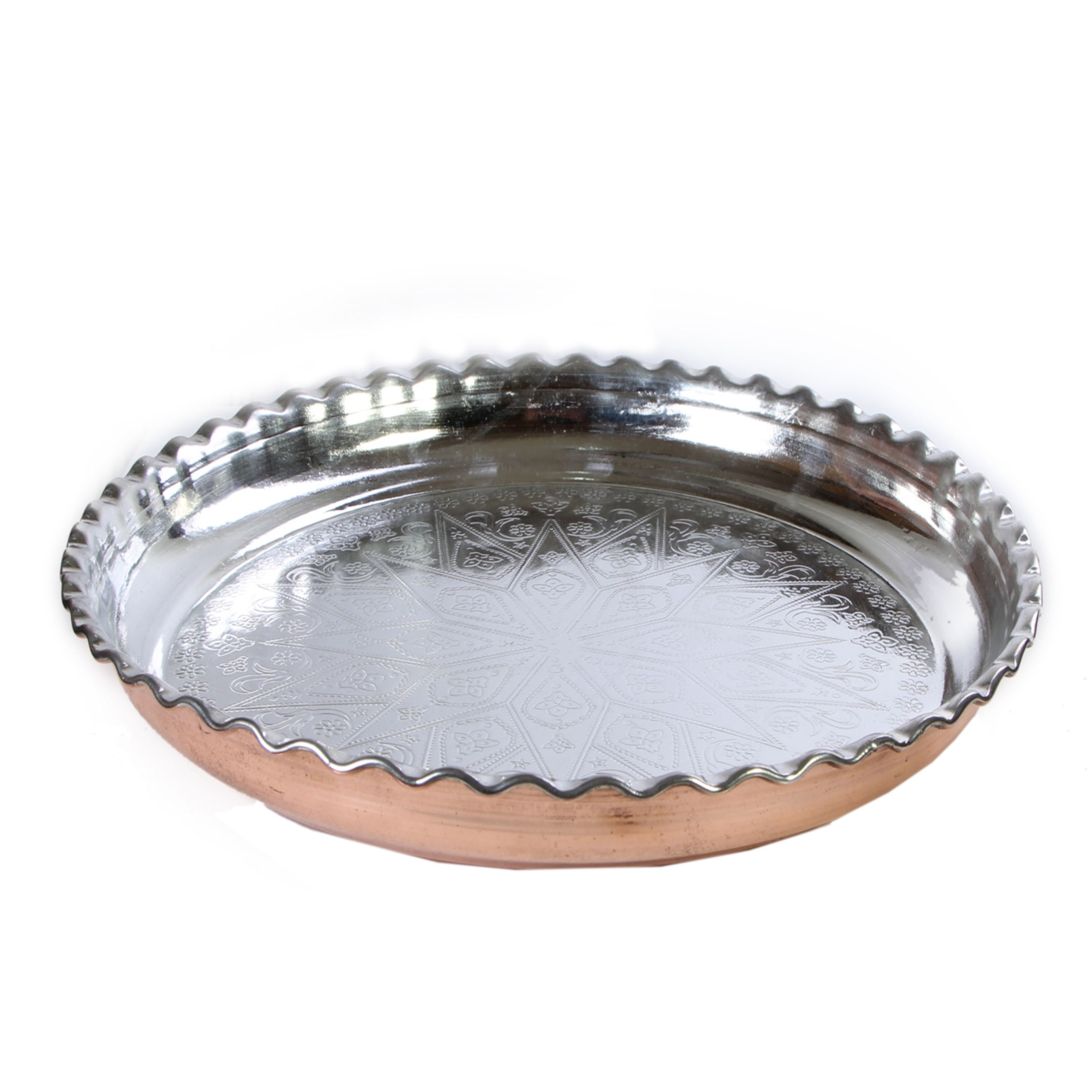 سینی مسی طرح گود قطر 24 سانتیمتر ZH38