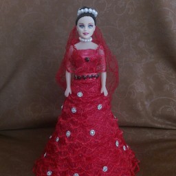 عروسک پرنسس باربی شنل دار قرمز