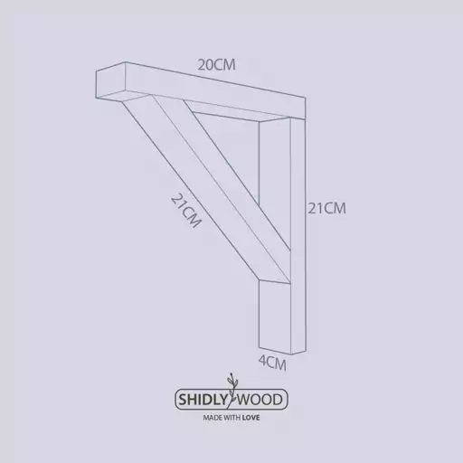 آویز گلدان دیواری چوبی شیدلی کد A02 چوب روس