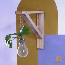 آویز گلدان دیواری چوبی شیدلی کد A02 چوب روس
