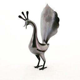 مجسمه فلزی طاووس ساده 