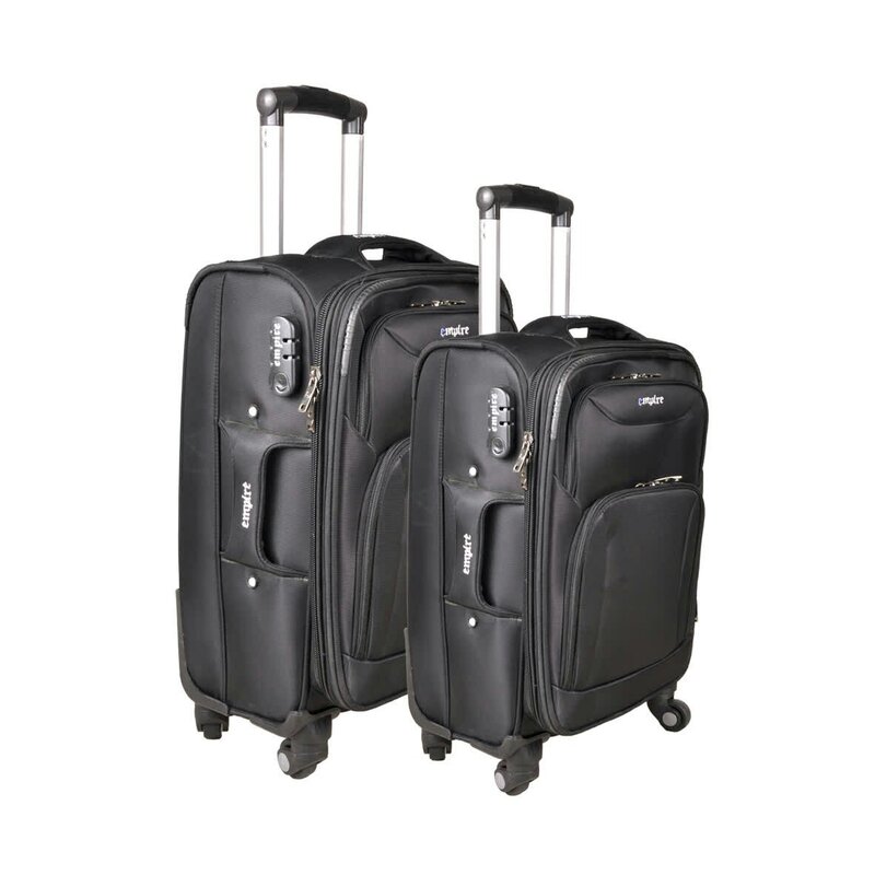 چمدان مسافرتی مدل امپایر( پیرلس )کاوردار ( مجموعه سه عددی ) رنگ مشکی