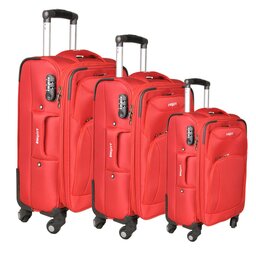 چمدان مسافرتی مدل امپایر( پیرلس ) کاوردار ( مجموعه سه عددی ) رنگ قرمز