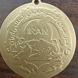 مدال ورزشی کشتی سایز شش 4میلمتر طلایی نقره ای برنز