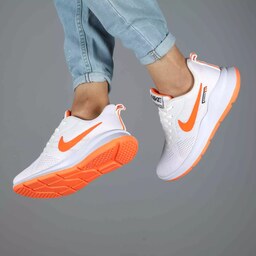 کفش کتانی مردانه نایکی NIKE سفید نارنجی