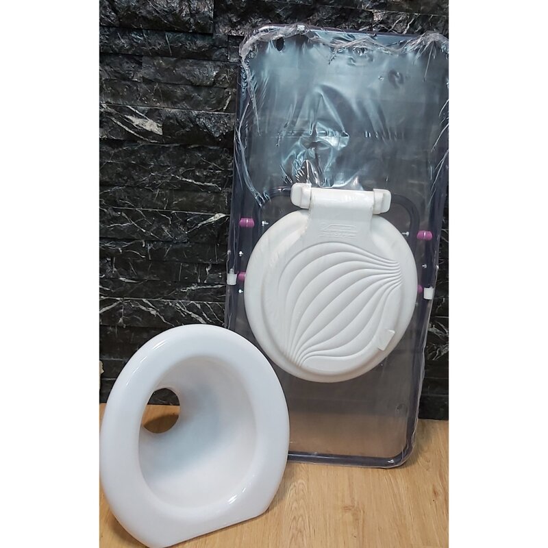 توالت فرنگی ساده تاشو  همراه با قیف پلاستیکی 