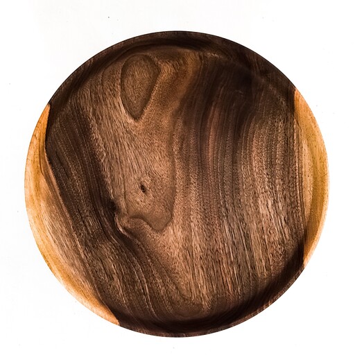 شیرینی خوری چوبی  پایه کوتاه ساخته شده از چوب گردوی کردستان