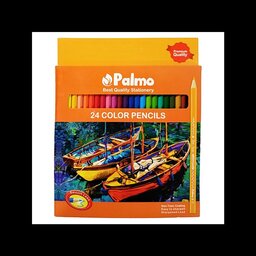 مداد رنگی 24 رنگ جعبه مقوایی پالمو 6 بسته 