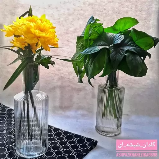 گلدان شیشه ای استوانه ای تیام