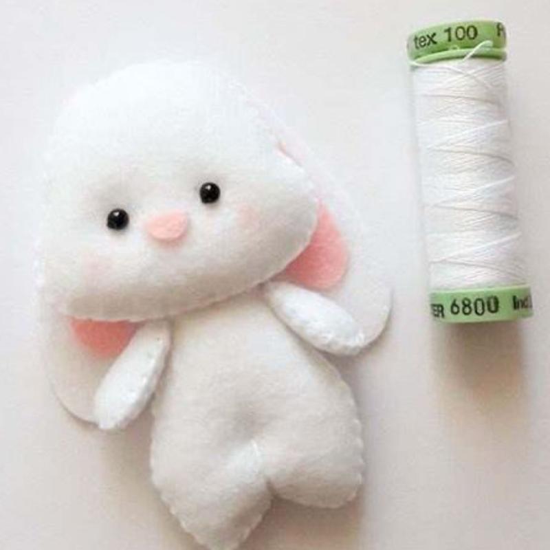 عروسک نمدی ( طرح خرگوش کیوت 2) 