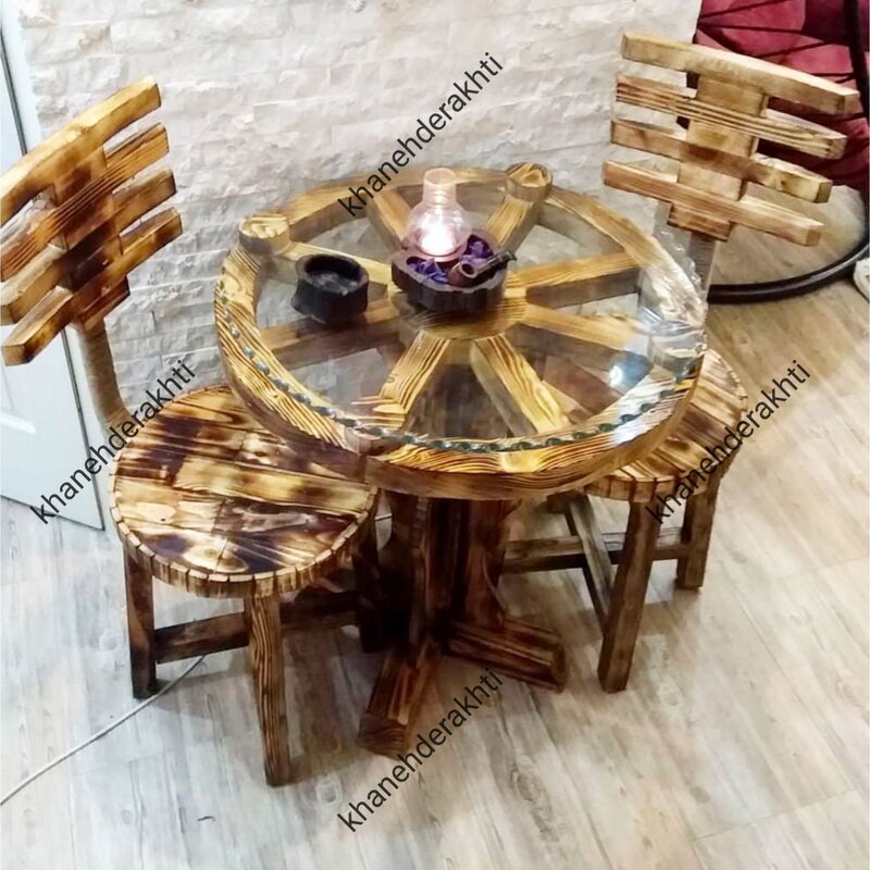ناهارخوری لهستانی نهارخوری چوبی سنتی میز غذاخوری چوبی جدید  کافه ای کمجا  روستیک  ارسال بصورت پسکرایه 