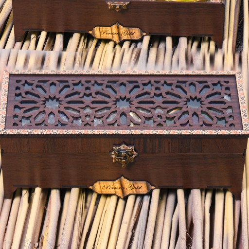 جعبه چوبی سنتی و شیک زعفران