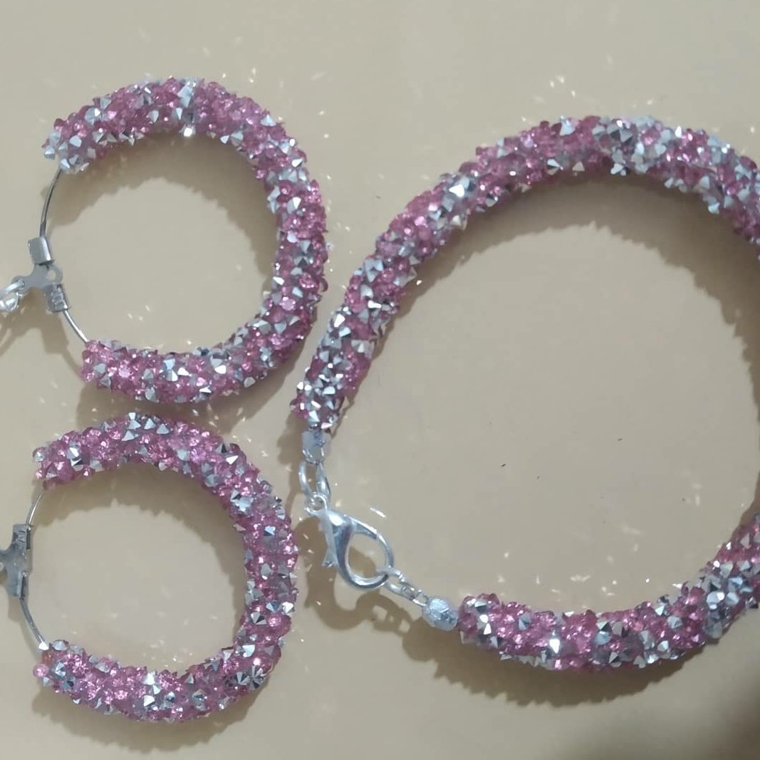 ست دستبند و گوشواره سوارسکی