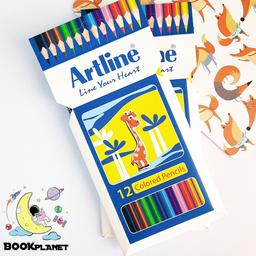 مداد رنگی 12 رنگ آرت لاین جعبه مقوایی طرح 1