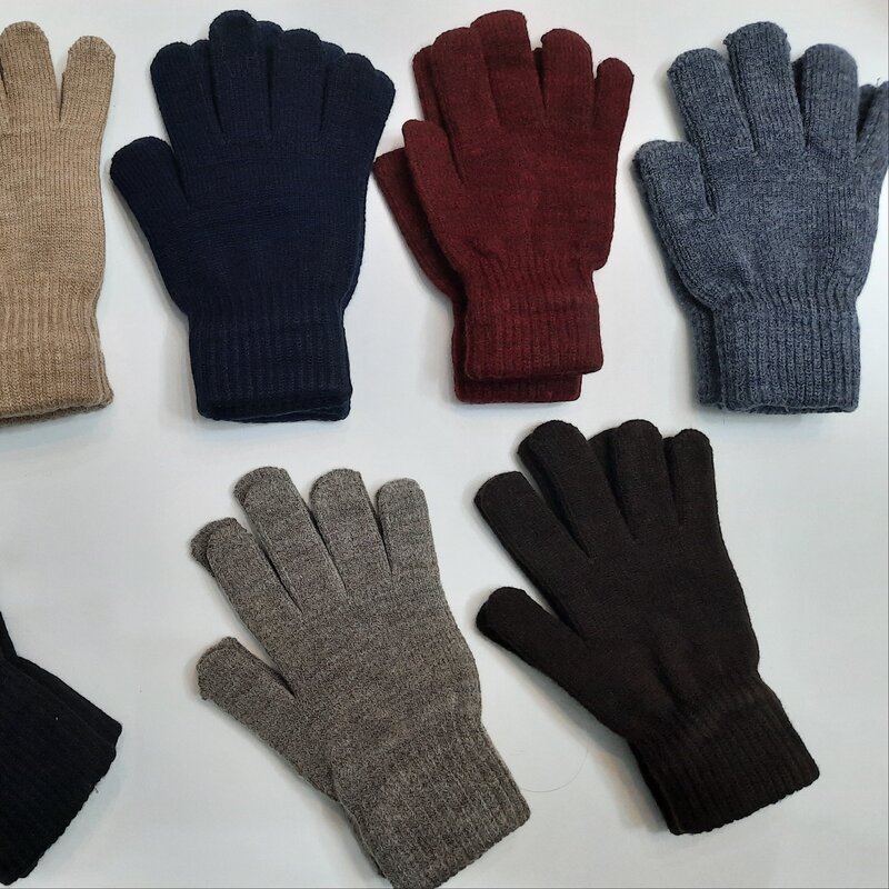 دستکش بافتنی فری سایز زنانه و مردانه در رنگبندی متنوع