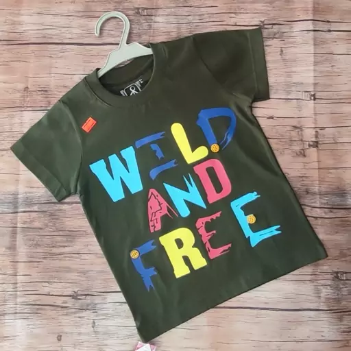 ست تیشرت و شلوارک پسرانه طرح wild سایز 40 و 45 و 50