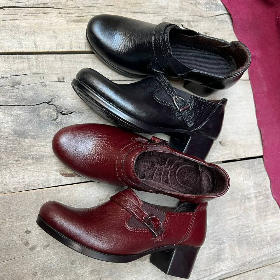 کفش چرم کلاسیک مدل پشت ابری در دورنگ مشکی و سماغی