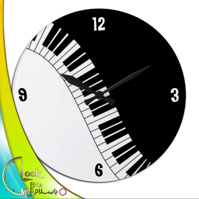 ساعت دیواری طرح پیانو کد 203