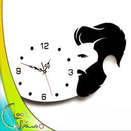 ساعت دیواری طرح رخ برای آرایشگاه مردانه کد 129