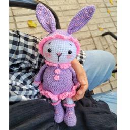 عروسک خانوم خرگوشه با لباس یاسی