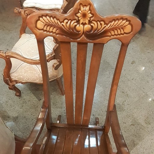 صندلی چوبی راکی ( للنی ) با چوب جنگلی راش و افرا