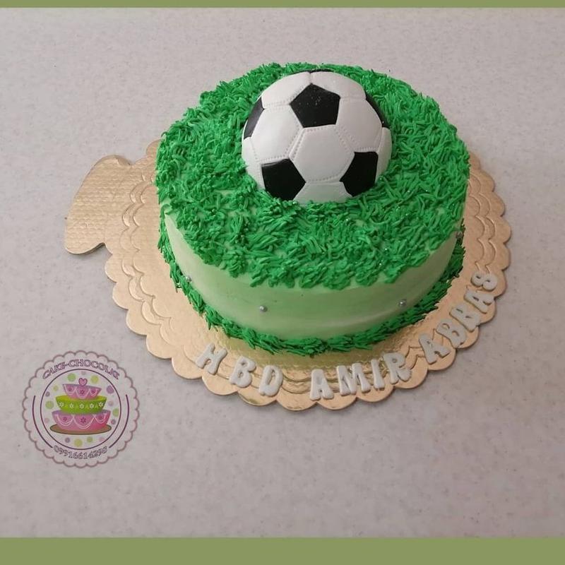 کیک فوتبالی پسرانه سفارش کیک از یک کیلو