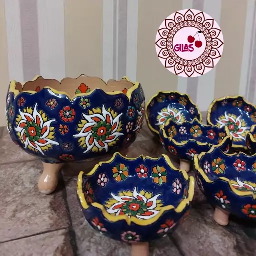 ست اردور خوری میناکاری سفال