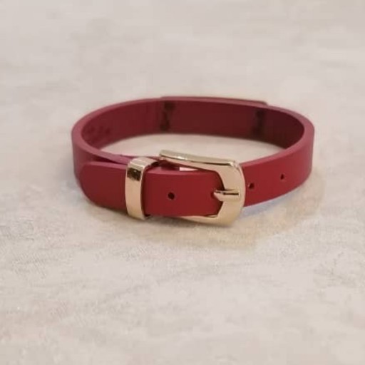 دستبند زنانه چرم طبیعی طرح ستاره ماداماس رنگ قرمز وزن 9 گرم مخصوص هدیه ولنتاین