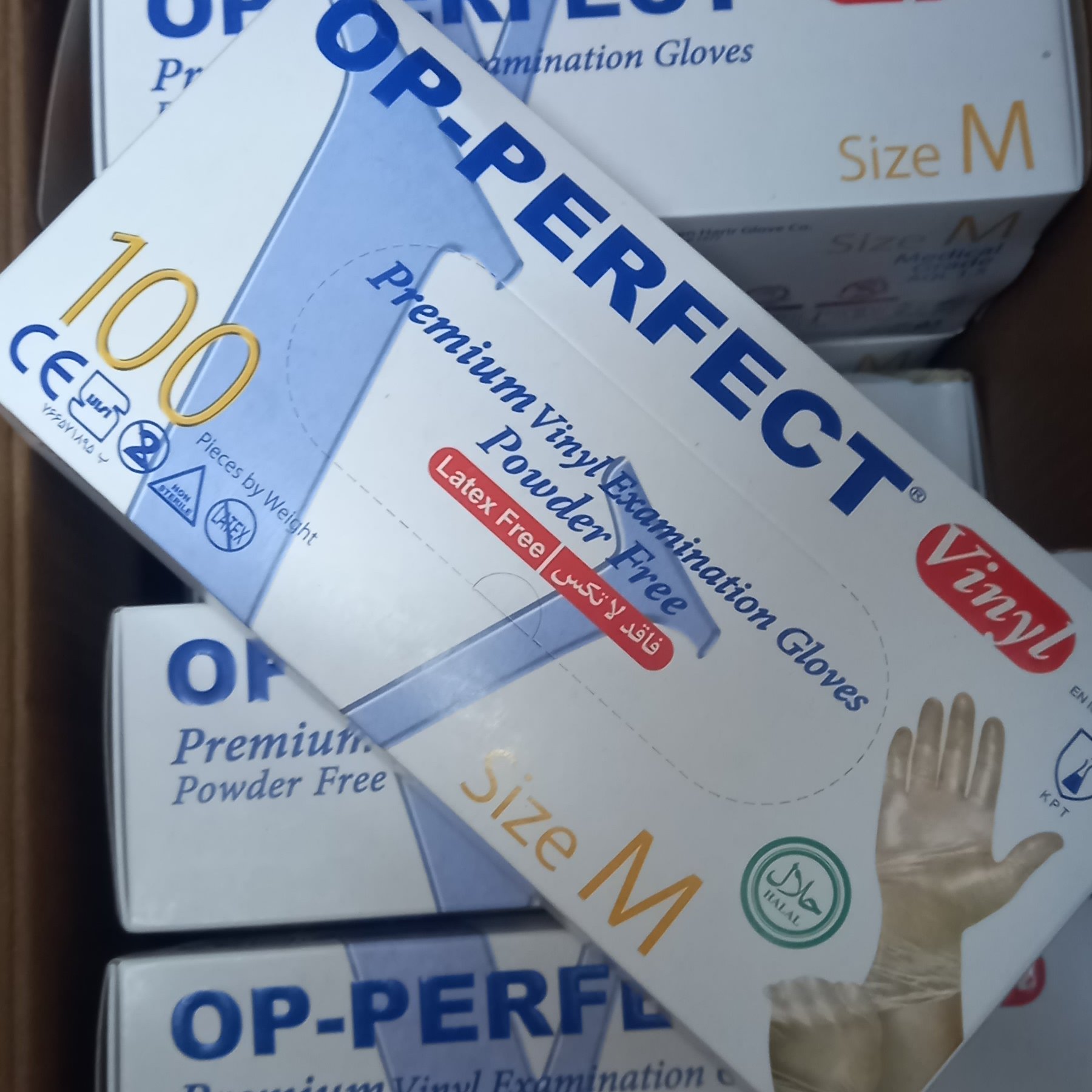 دستکش ونیل صدتایی (سایز مدیوم)