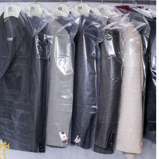 کاور لباس نایلونی مانتویی سایز  60 در 120 مخصوص خشکشویی بسته 300 عددی
