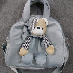 کیف حمل لوازم کدوک طرح خرس نانان رنگبندی طوسی.رنگبندی قابل تغییر هست