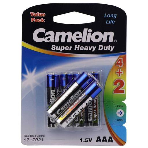 باتری نیم قلمی پک 6 عددی باتری نیم قلمی Camelion AAA