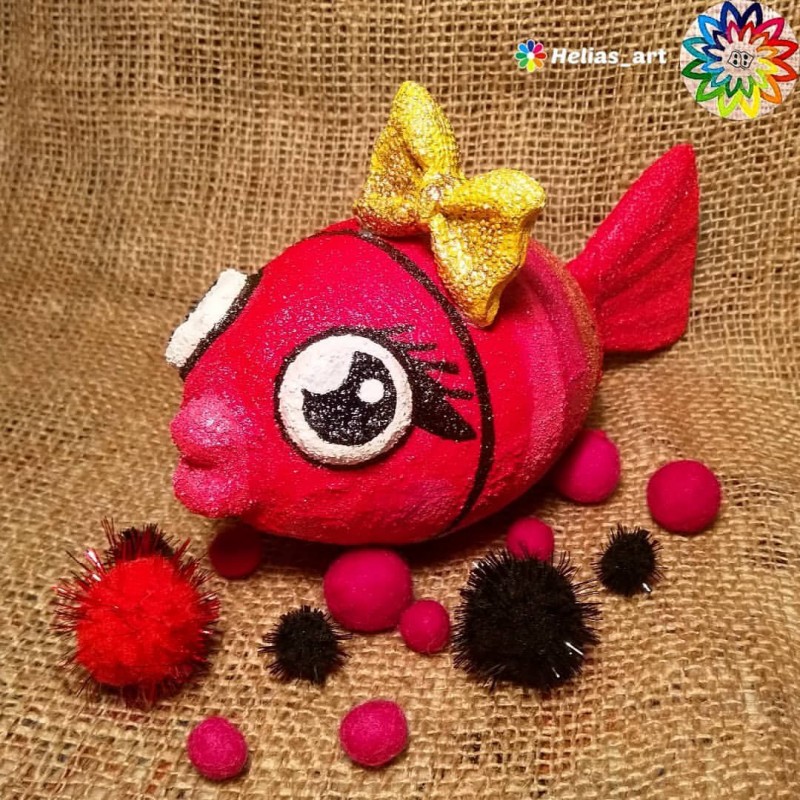 عروسک ماهی قرمز چشم قلمبه عید نوروز 99 طرح 4