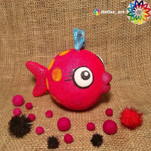 عروسک ماهی قرمز چشم قلمبه عید نوروز 99،طرح 3