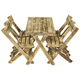 میز و صندلی تاشو چوبی ناهار خوری