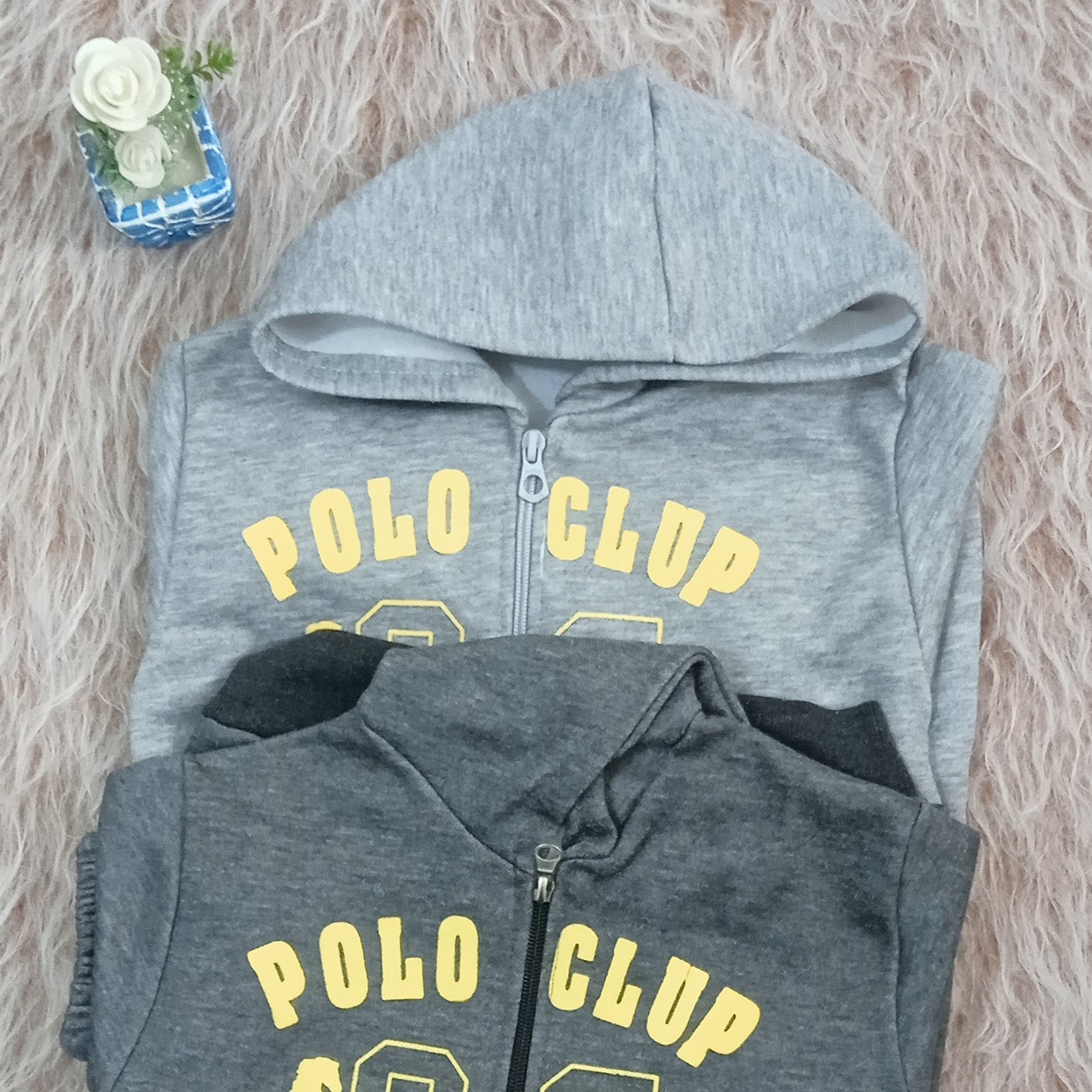 هودی شلوار  ملانژ گرم بالا ، پسرانه جنس عالی ، رنگ طوسی تیره وروشن