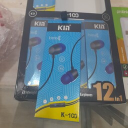 هندزفری سیمی کین KIN K-100 اسپورت ورزشی هدفون باس ایرفون موزیک سیم دار  ارزان HANDSFREE